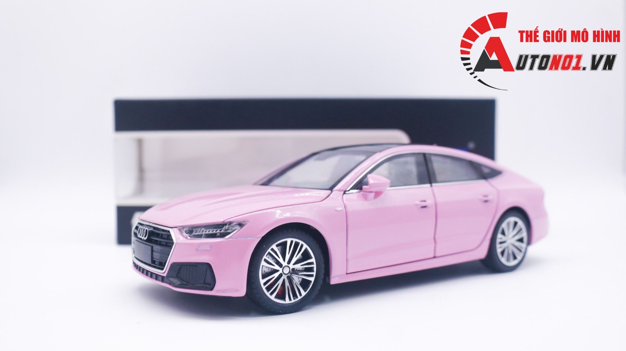Mô hình xe Audi A7 full open, đánh lái được, có đèn và âm thanh tỉ lệ 1:24 Chezhi OT420