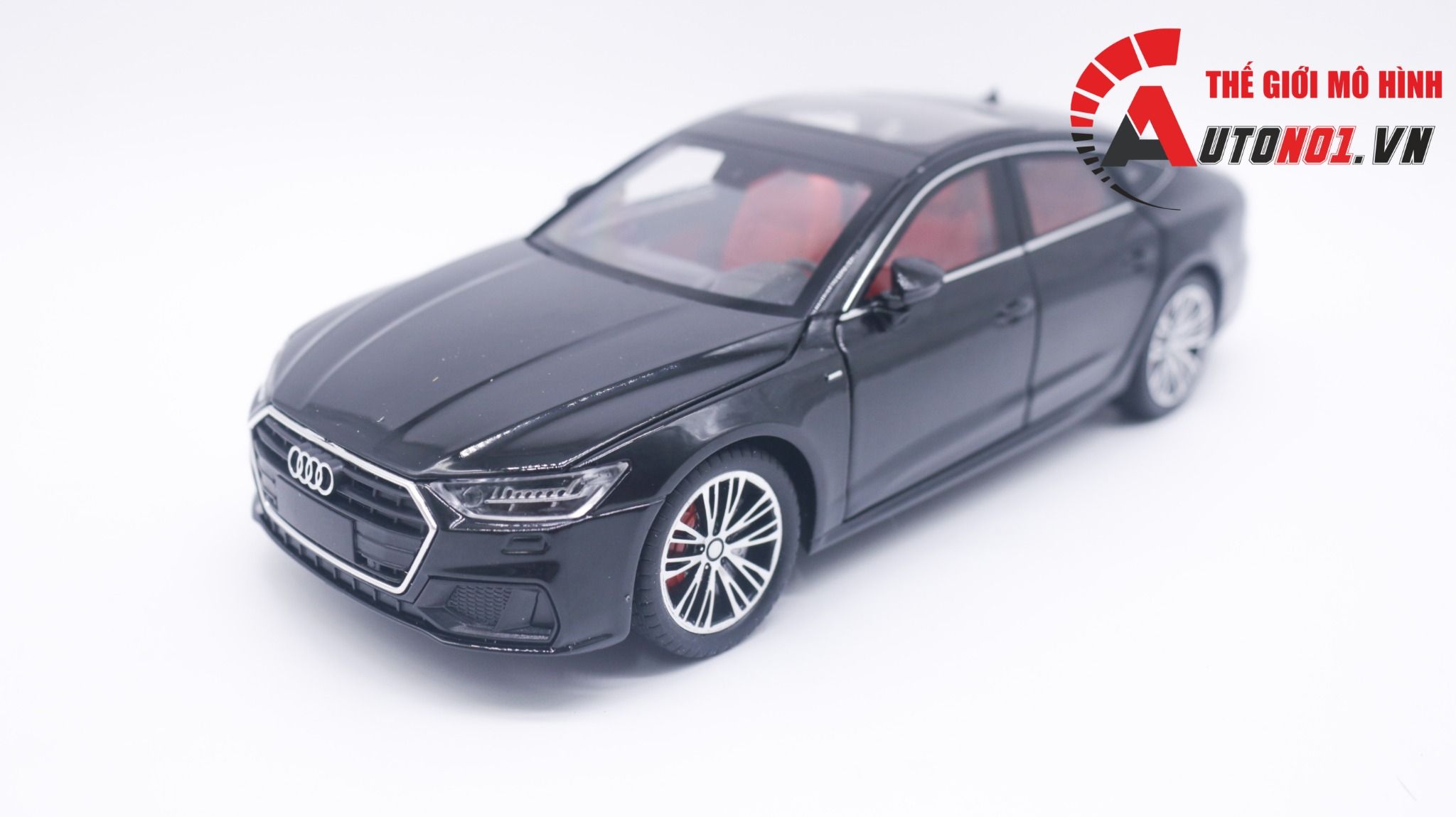 Mô hình xe Audi A7 full open, đánh lái được, có đèn và âm thanh tỉ lệ 1:24 Chezhi OT420