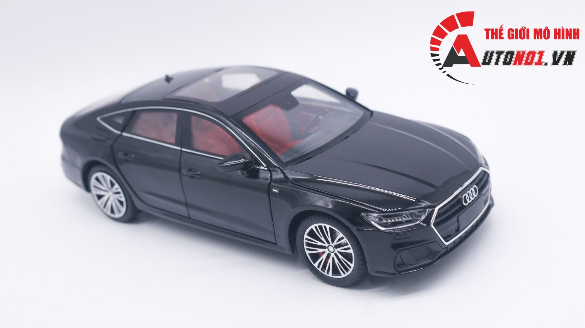 Mô hình xe Audi A7 full open, đánh lái được, có đèn và âm thanh tỉ lệ 1:24 Chezhi OT420