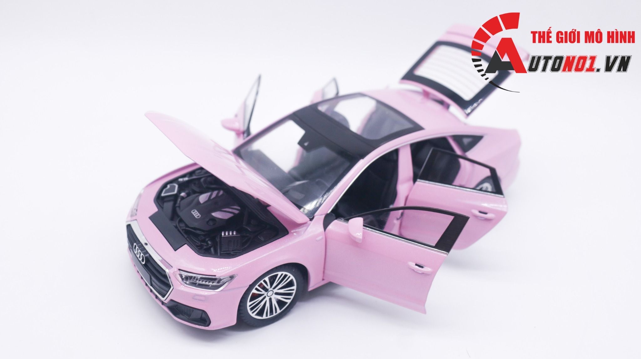Mô hình xe Audi A7 full open, đánh lái được, có đèn và âm thanh tỉ lệ 1:24 Chezhi OT420