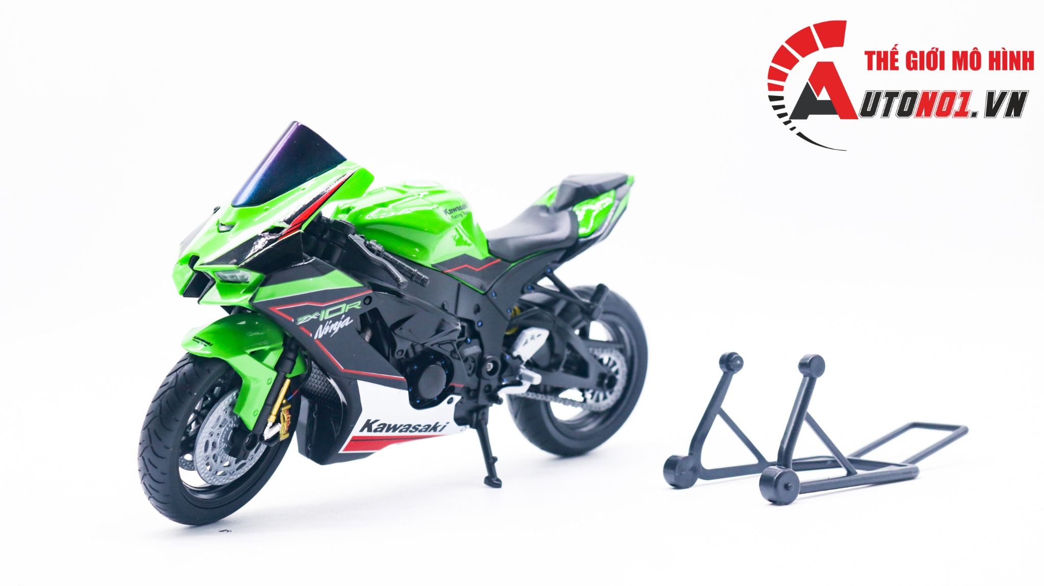 Mô hình xe cao cấp Kawasaki Ninja ZX-10R độ pô 1:12 Autono1 Welly D240B