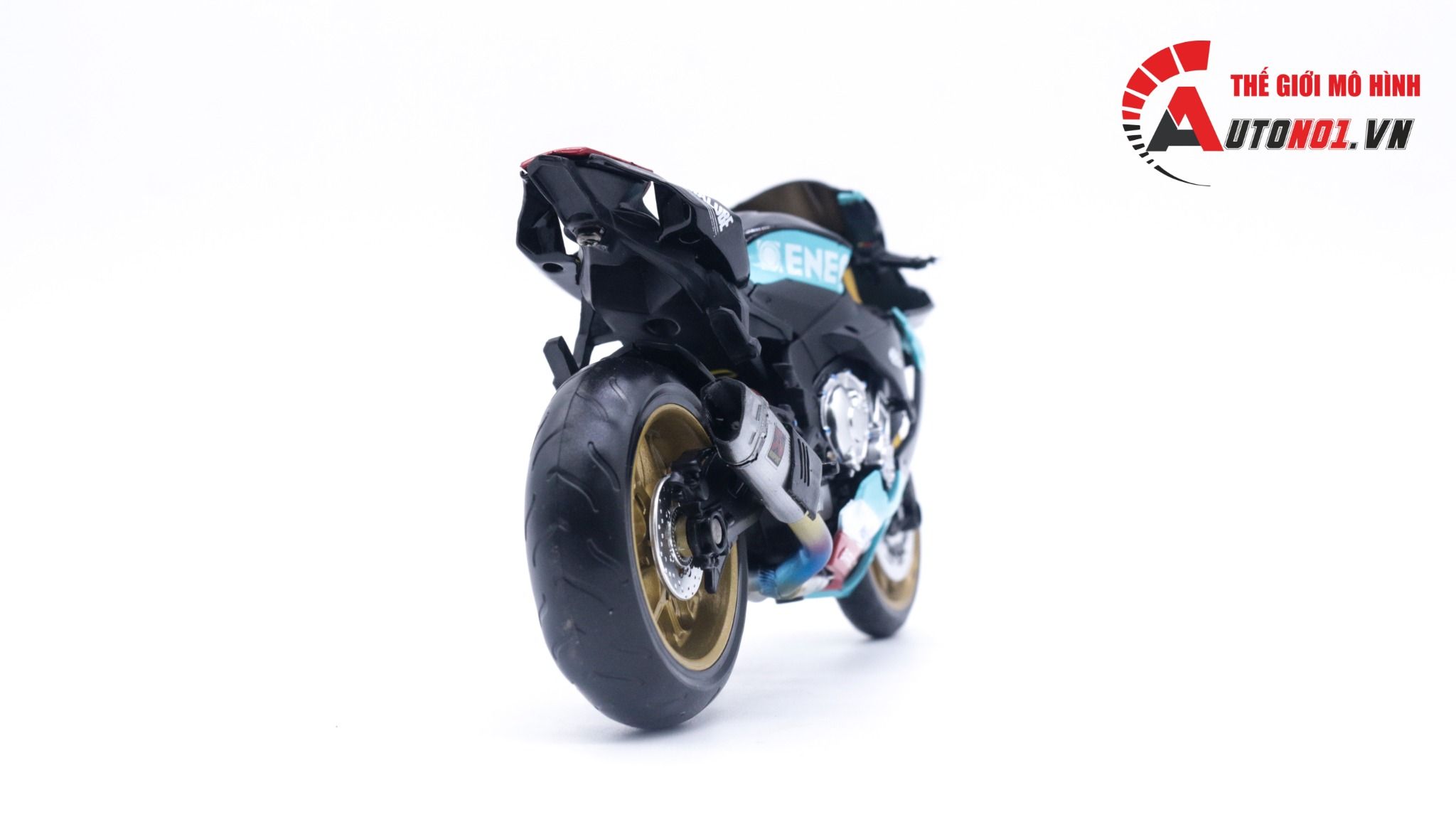 Mô hình xe độ Yamaha R1m Petronas race độ pô Akrapovic 1:12 Autono1 MSZ D028M