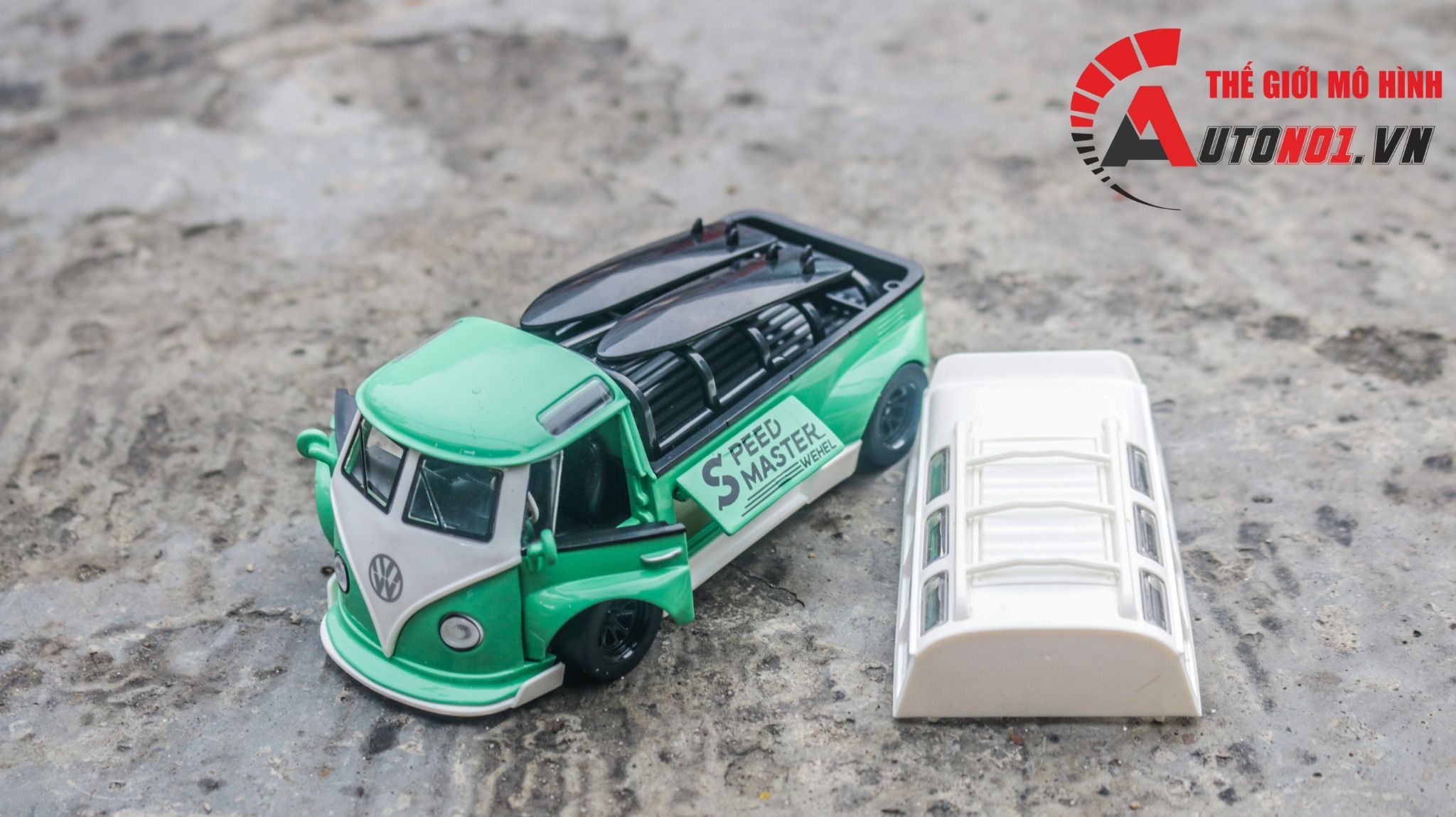 Mô hình xe VolkWagen T1 Bus Widebody tỉ lệ 1:32 Alloy Model OT465