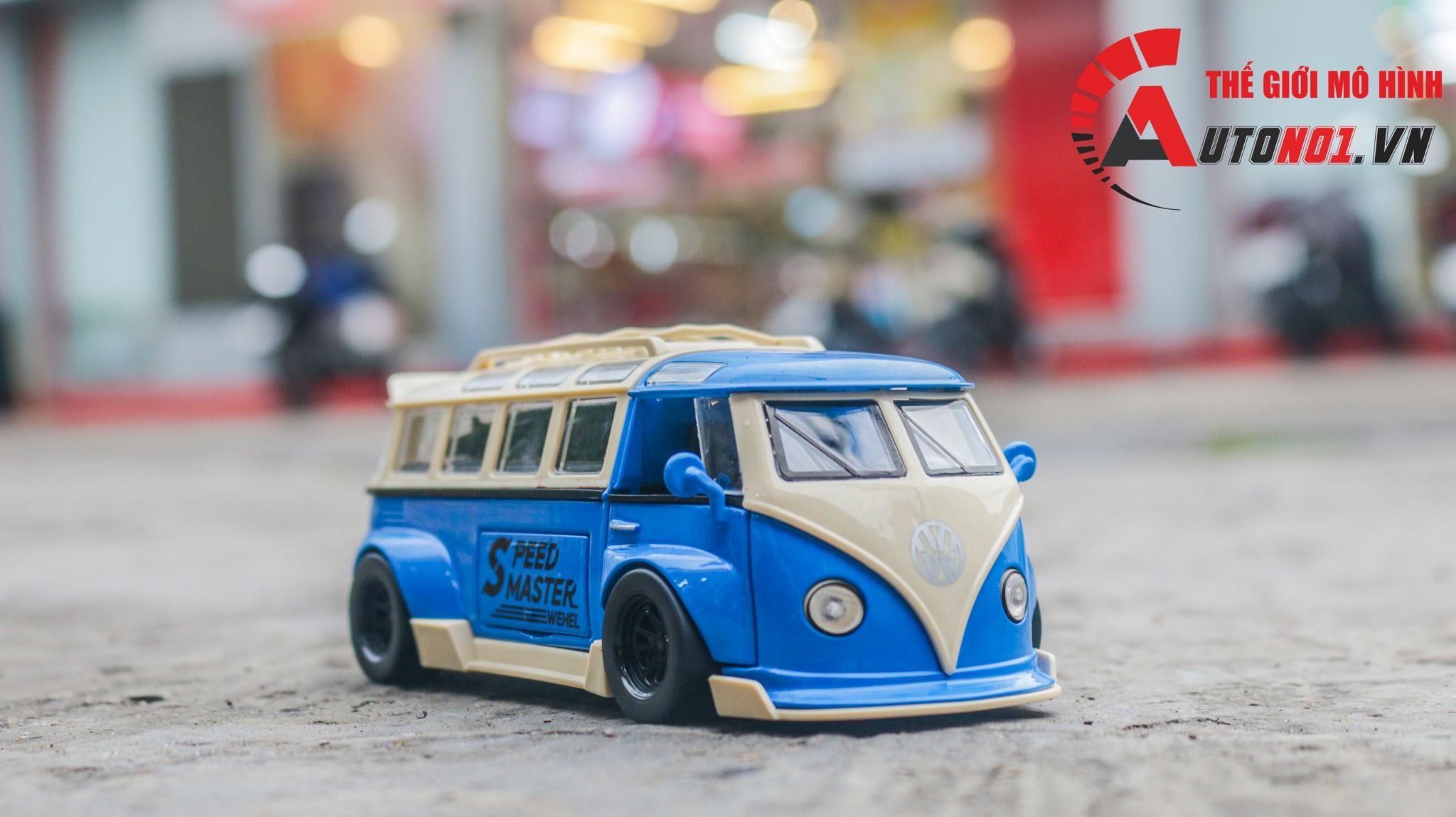 Mô hình xe VolkWagen T1 Bus Widebody tỉ lệ 1:32 Alloy Model OT465