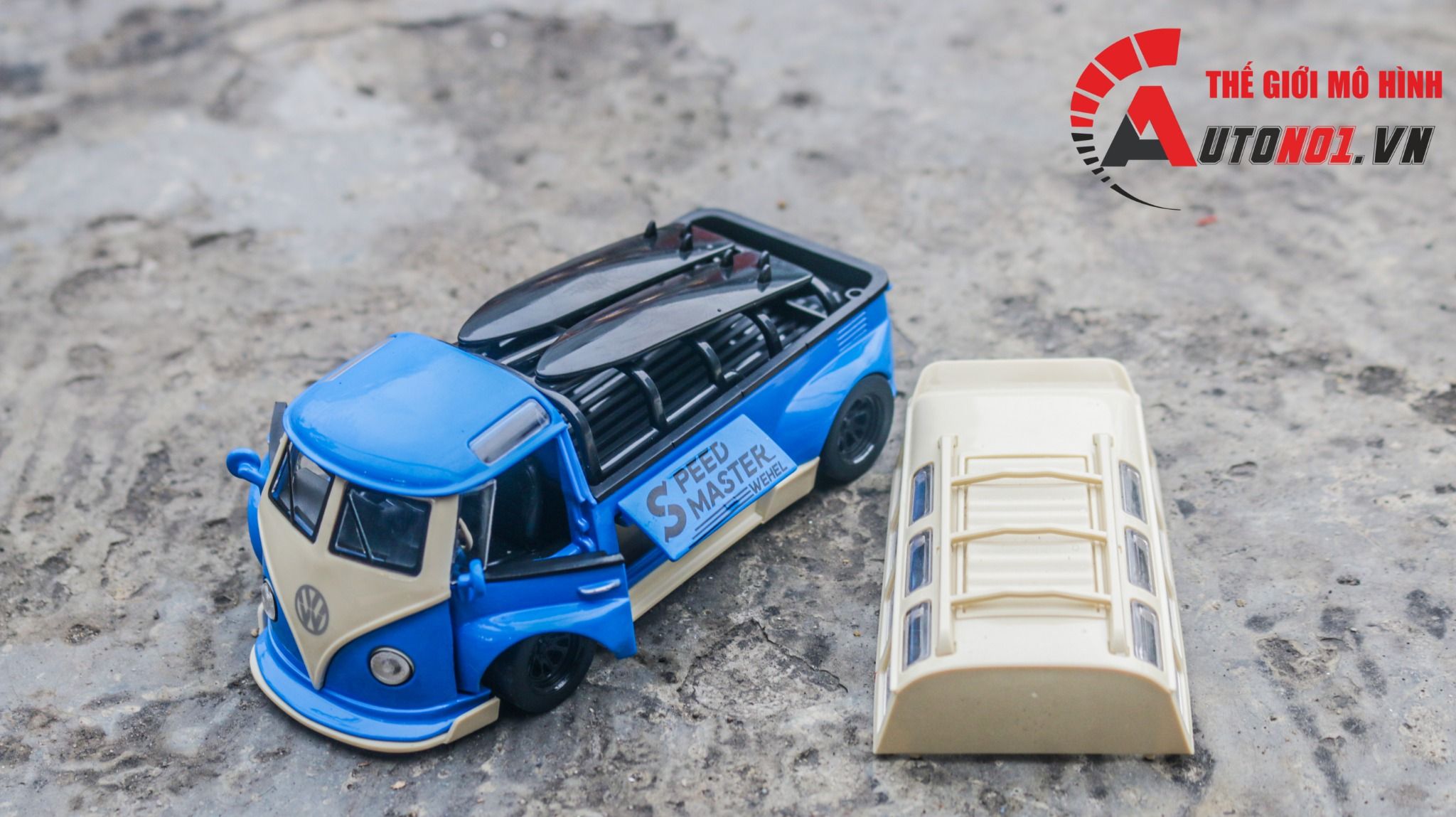Mô hình xe VolkWagen T1 Bus Widebody tỉ lệ 1:32 Alloy Model OT465