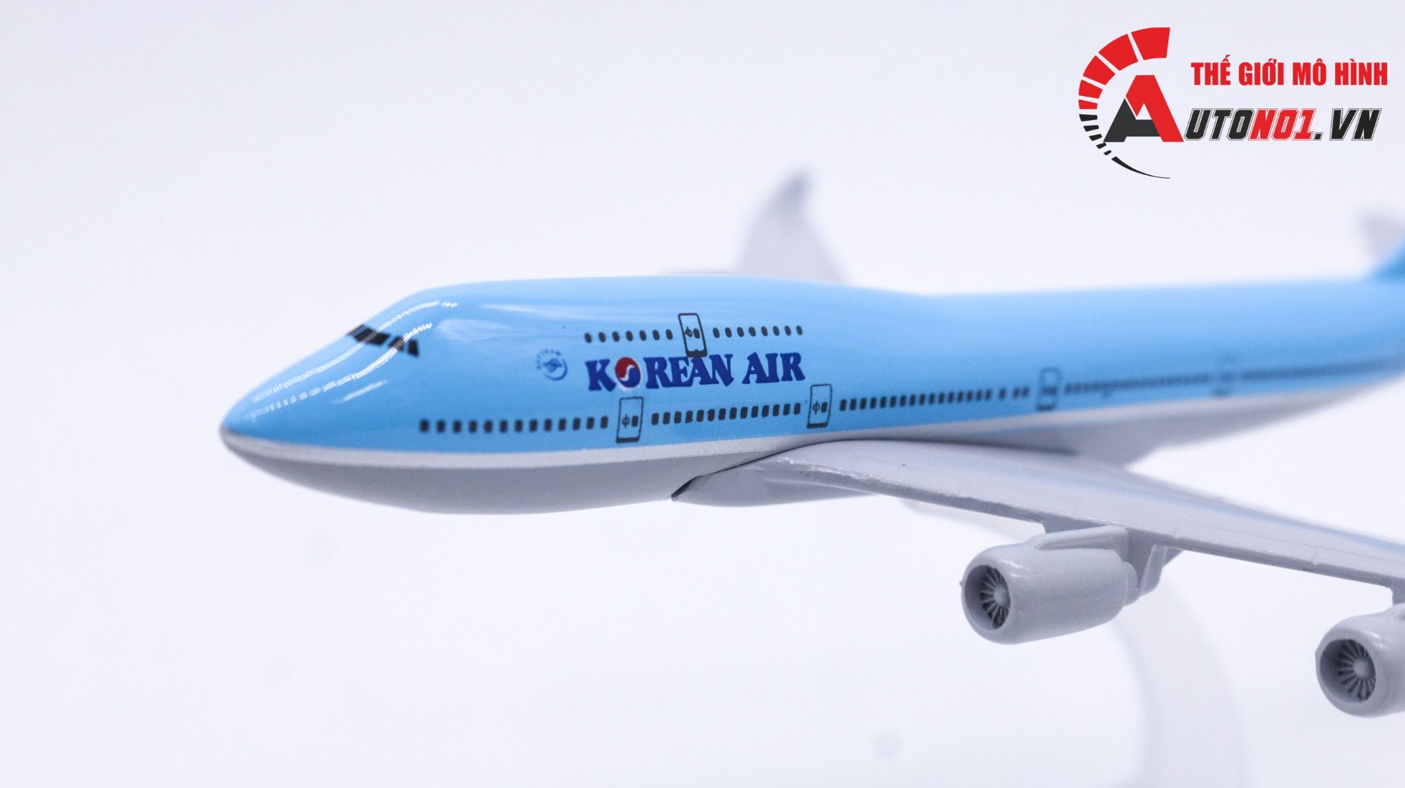 Mô hình máy bay Korean Air Boeing B747 16cm MB16006