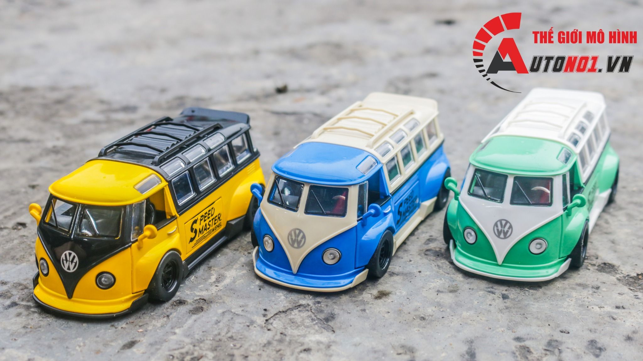 Mô hình xe VolkWagen T1 Bus Widebody tỉ lệ 1:32 Alloy Model OT465
