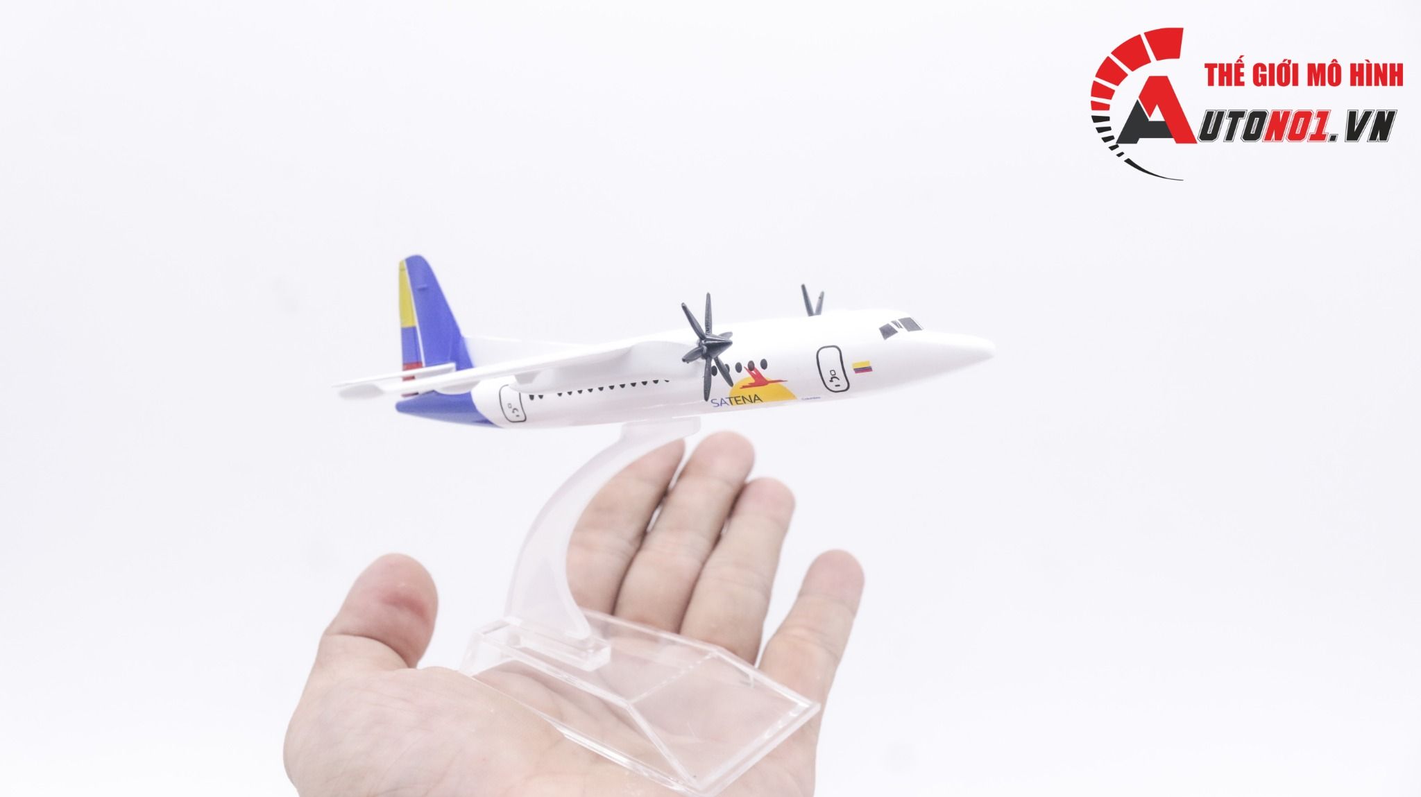 Mô hình máy bay cánh quạt ATR72-60 Columbia Avianca Satena FK50 16cm MB16155