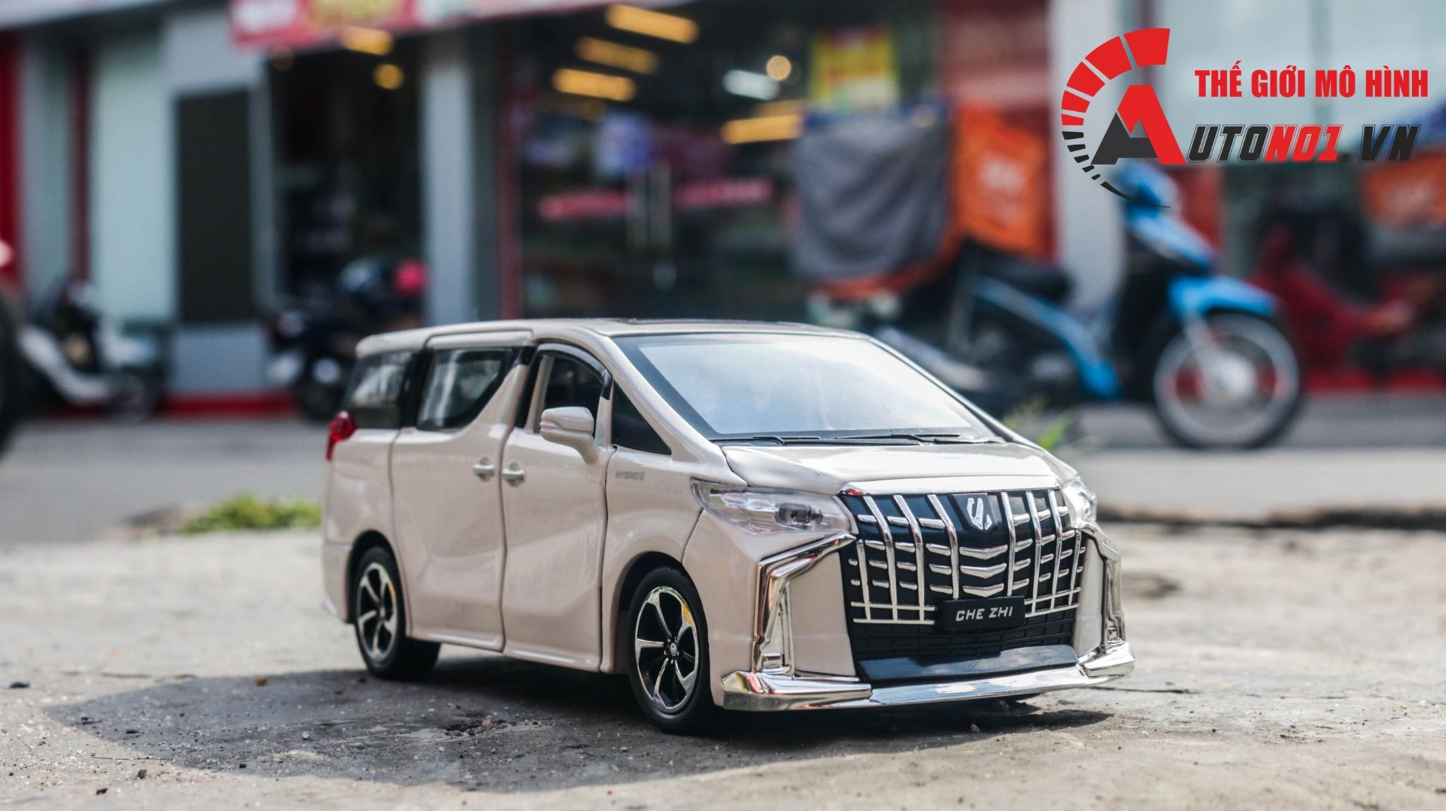 Mô hình xe Toyota Alphard 2022 full open tỉ lệ 1:32 Chezhi OT464