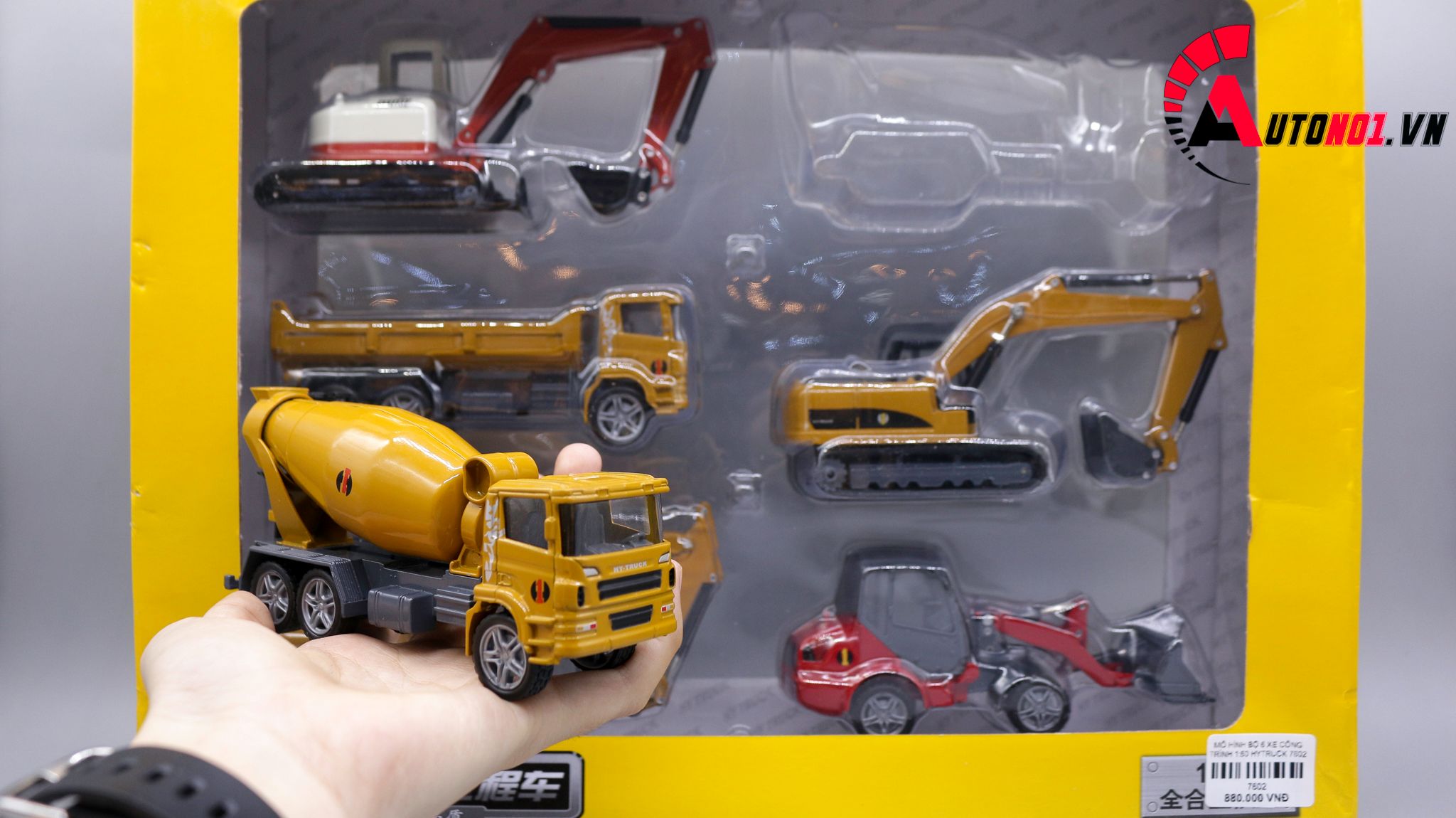  Mô hình bộ 6 xe công trình 1:60 hytruck 7602 