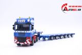  Mô hình xe container hạng nặng xanh 2 thùng kim loại tỉ lệ 1:50 KDW Kaidiwei 625022 6625 