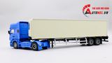  Mô hình xe tải container chở thùng lạnh blue 1:50 huayi alloy 7915 