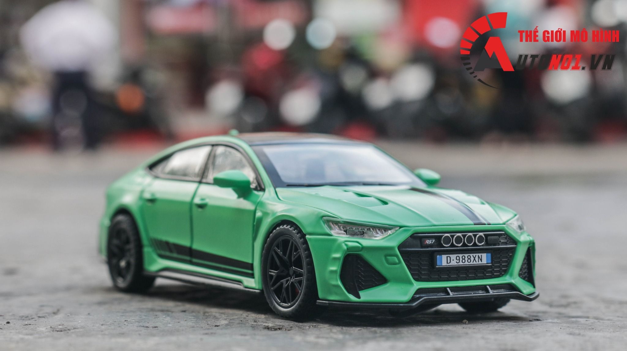 Mô hình xe xe Audi RS7 full open - full kính - có đèn - âm thanh tỉ lệ 1:32 Alloy Model OT481