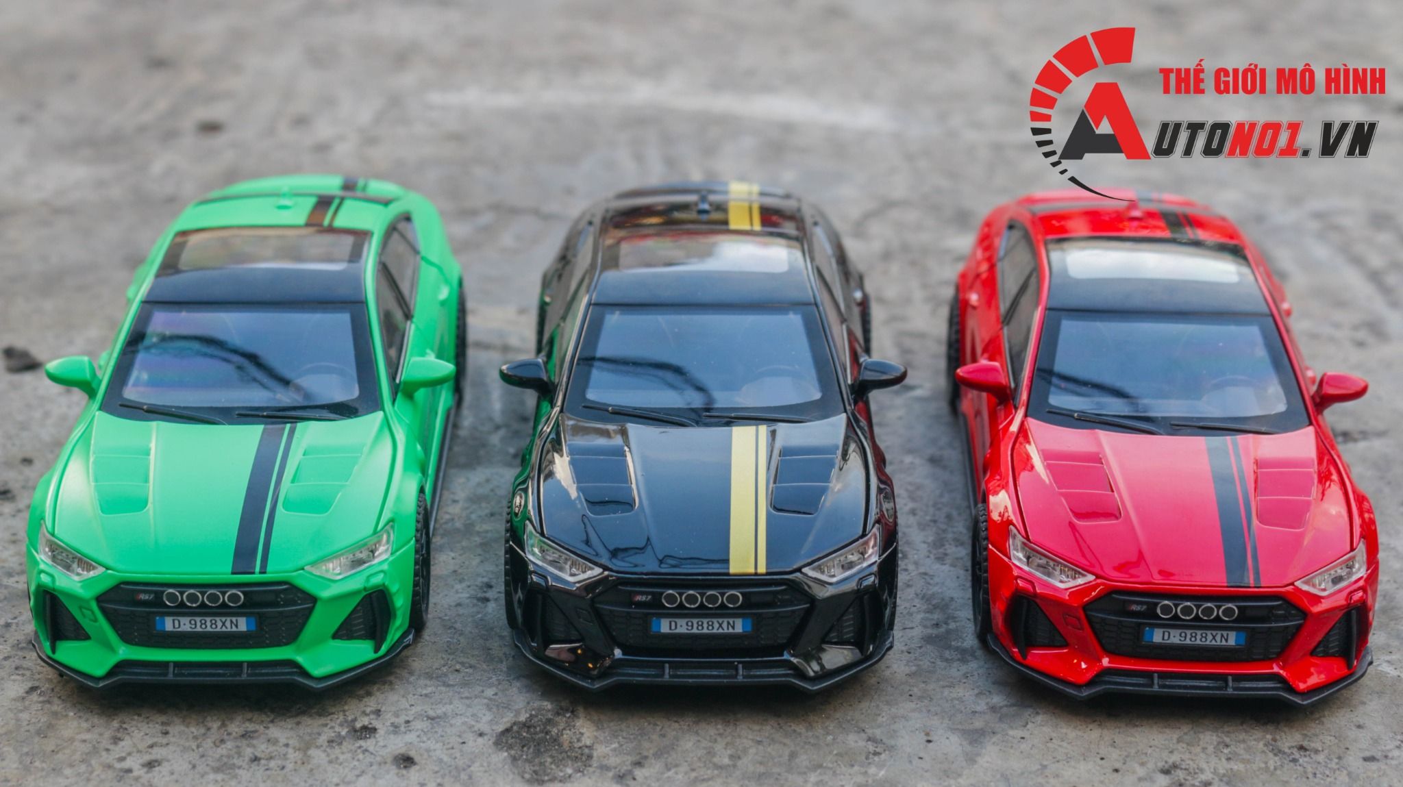 Mô hình xe xe Audi RS7 full open - full kính - có đèn - âm thanh tỉ lệ 1:32 Alloy Model OT481
