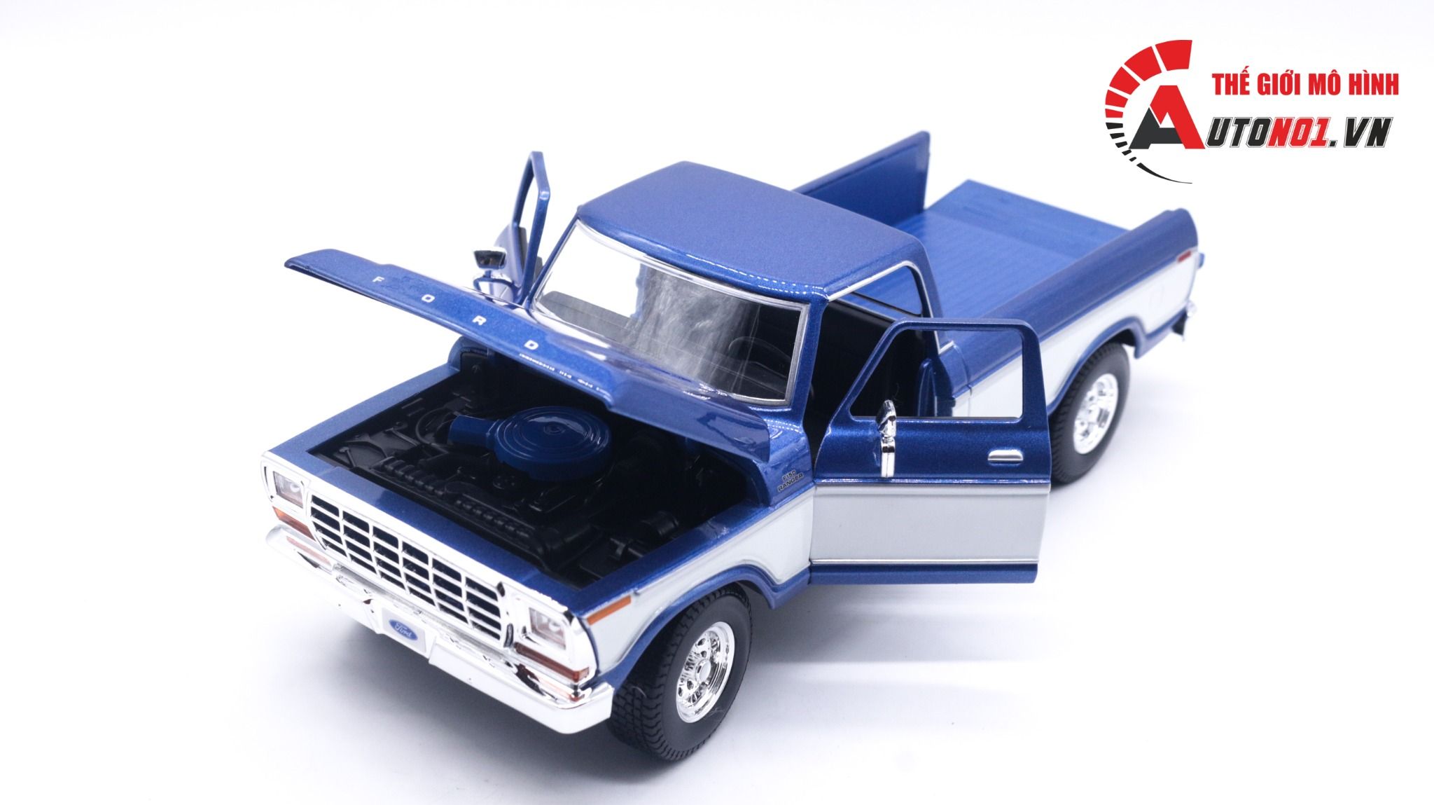 Mô hình xe Ford F150 Pic-kup 1979 full open tỉ lệ 1:18 Maisto 31462 BU OT041