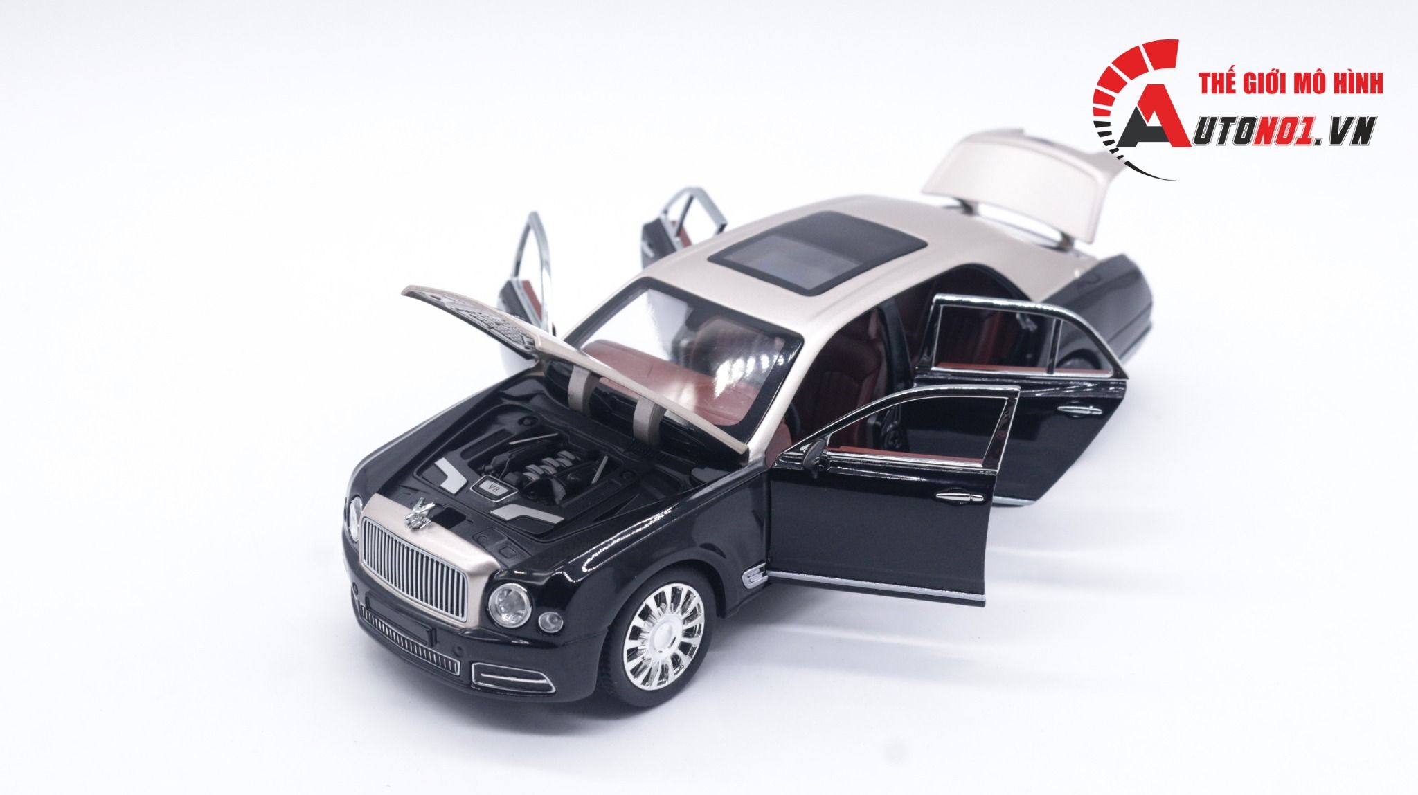 Mô hình xe Bentley Mulsane 2020 bầu trời sao full open đánh lái được tỉ lệ 1:24 Chezhi CZ144B OT035