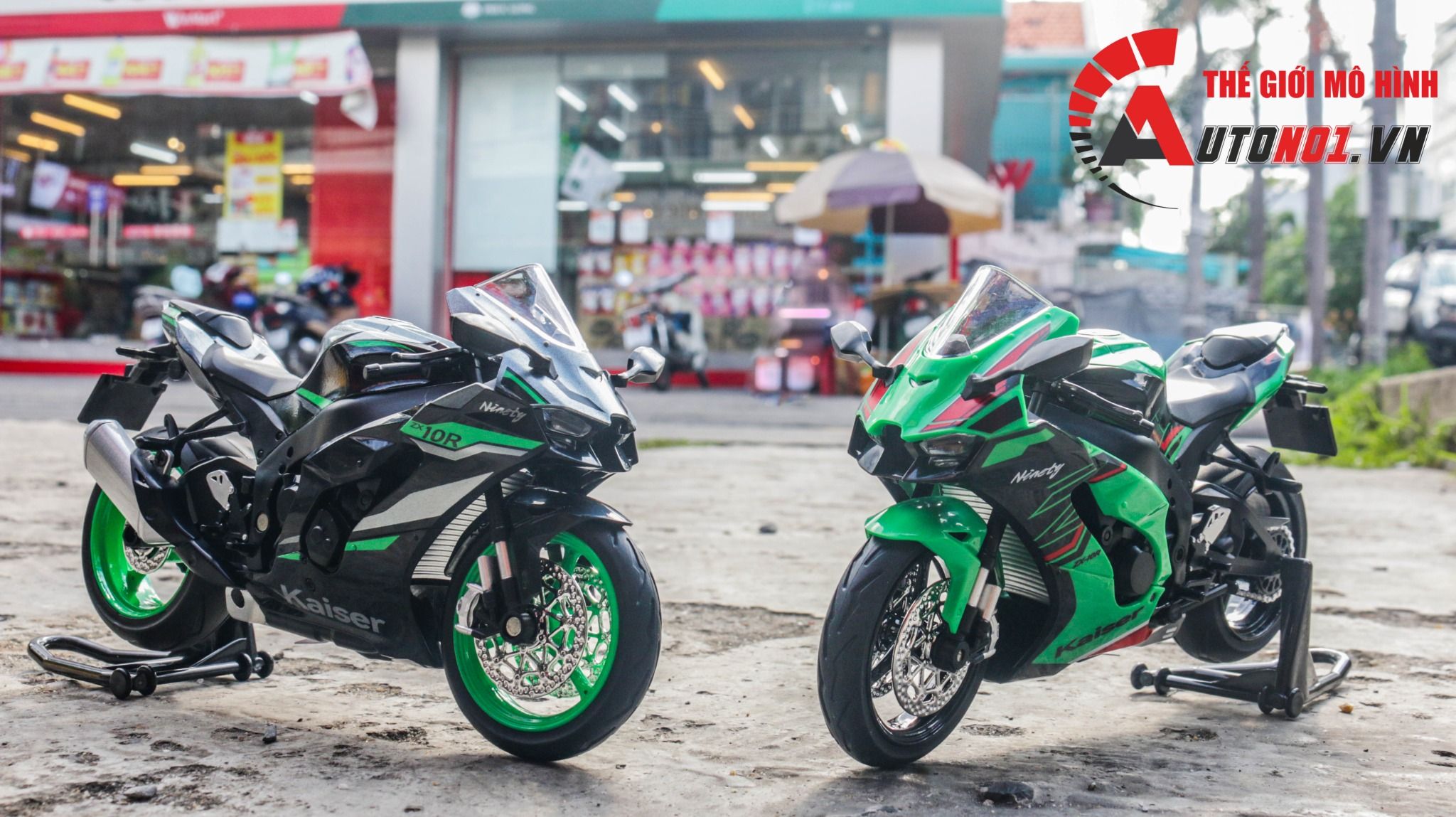 Mô hình xe Kawasaki Ninja ZX-10R tỉ lệ 1:12 Jiaye Model MT086