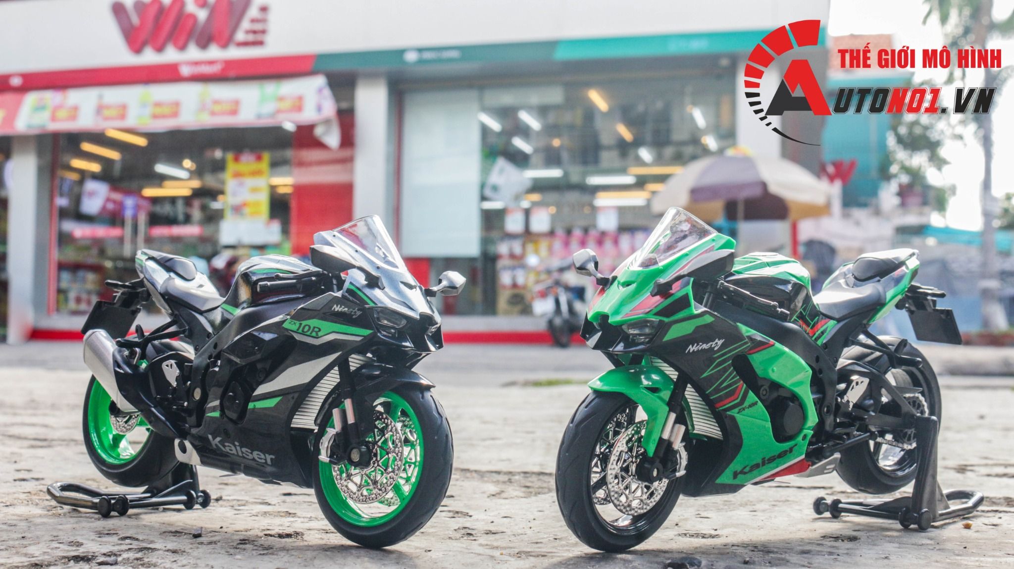 Mô hình xe Kawasaki Ninja ZX-10R tỉ lệ 1:12 Jiaye Model MT086