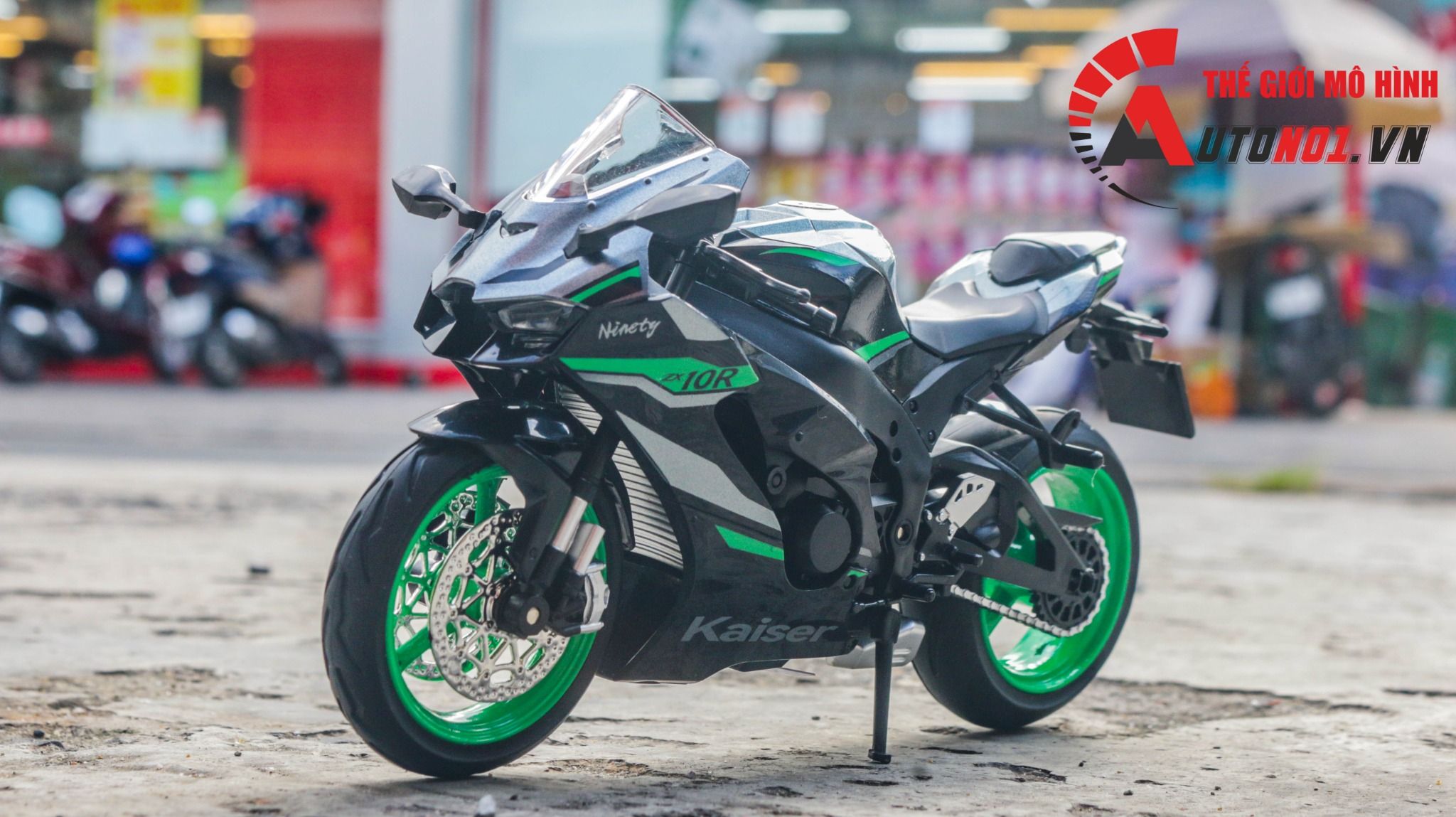 Mô hình xe Kawasaki Ninja ZX-10R tỉ lệ 1:12 Jiaye Model MT086