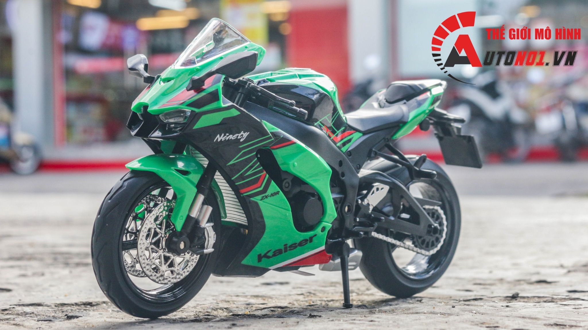 Mô hình xe Kawasaki Ninja ZX-10R tỉ lệ 1:12 Jiaye Model MT086