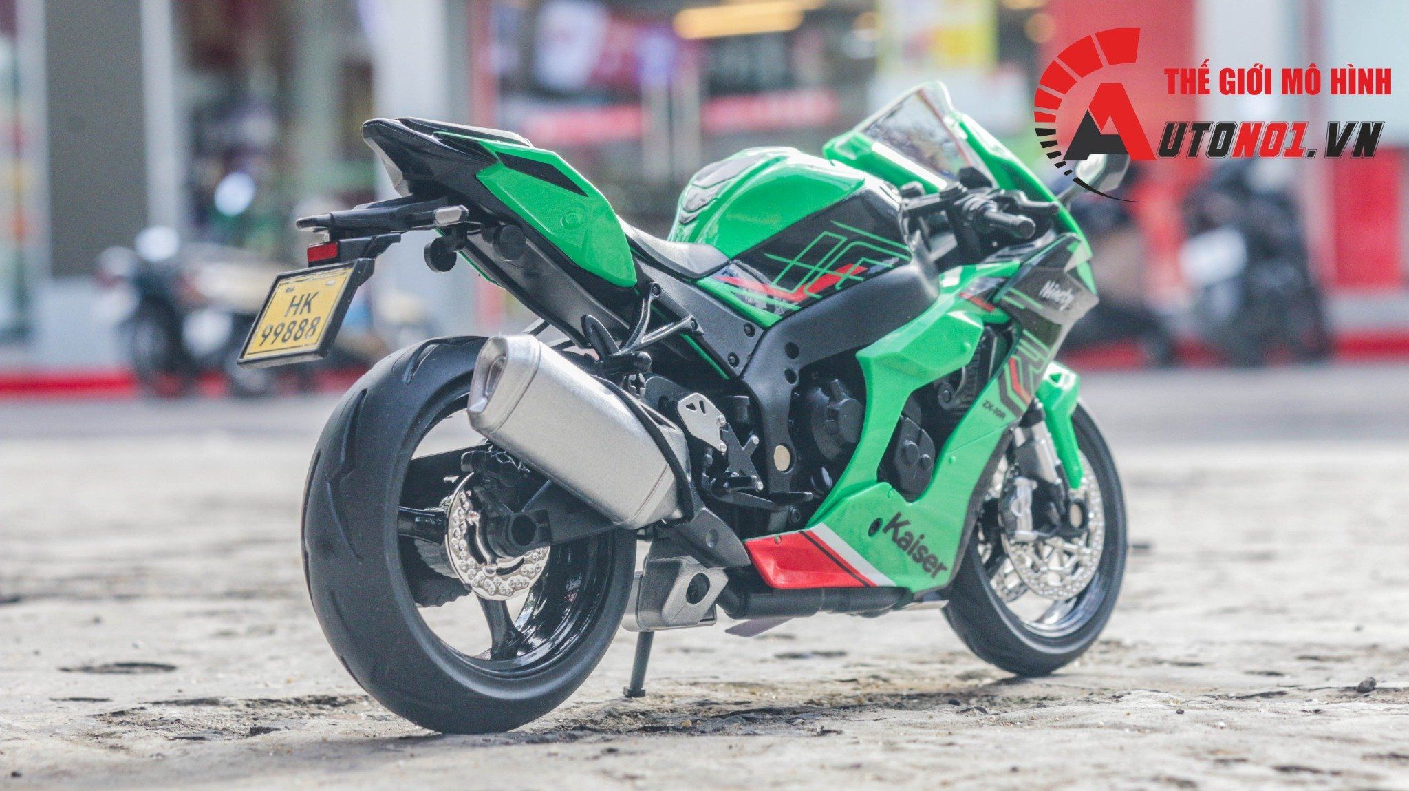 Mô hình xe Kawasaki Ninja ZX-10R tỉ lệ 1:12 Jiaye Model MT086