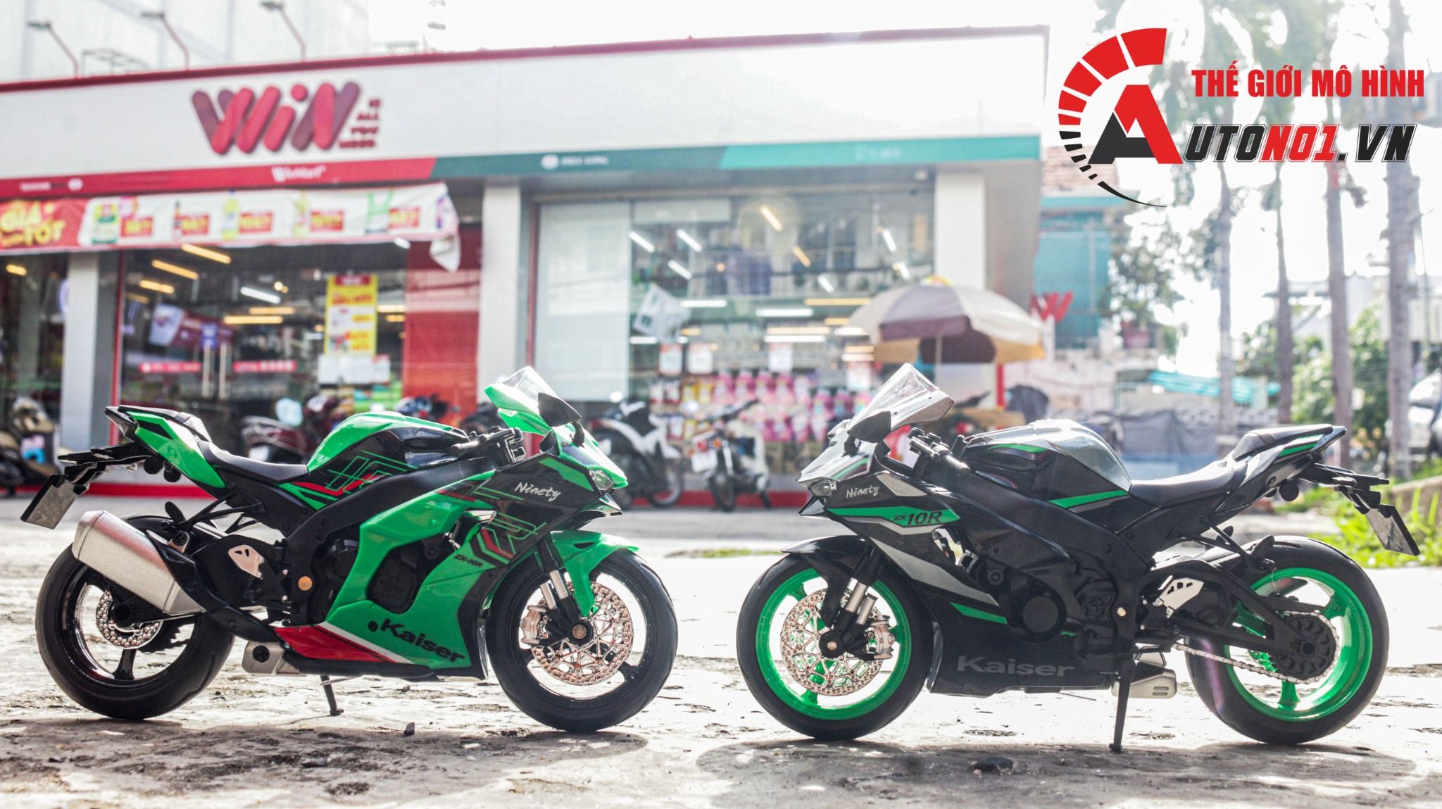 Mô hình xe Kawasaki Ninja ZX-10R tỉ lệ 1:12 Jiaye Model MT086