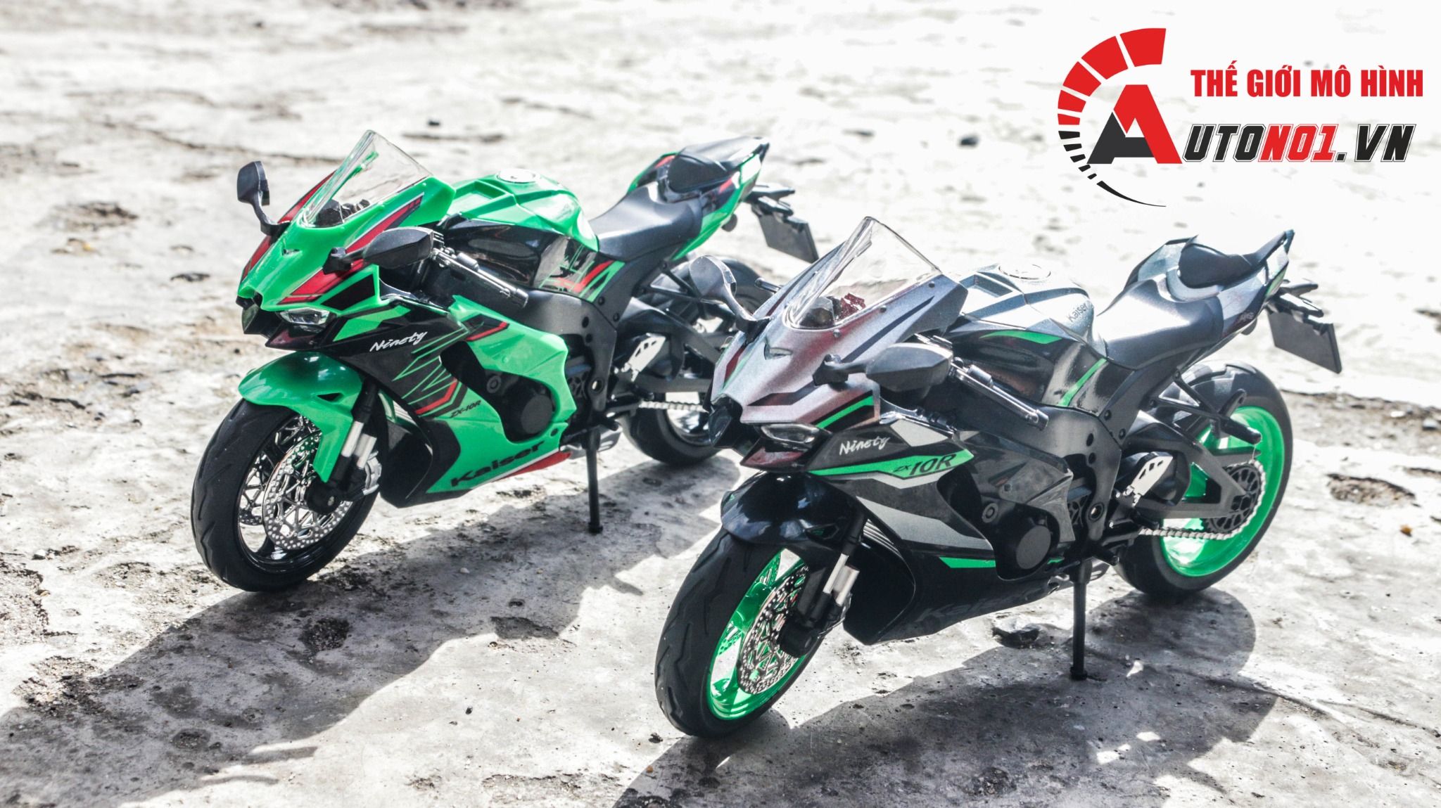 Mô hình xe Kawasaki Ninja ZX-10R tỉ lệ 1:12 Jiaye Model MT086