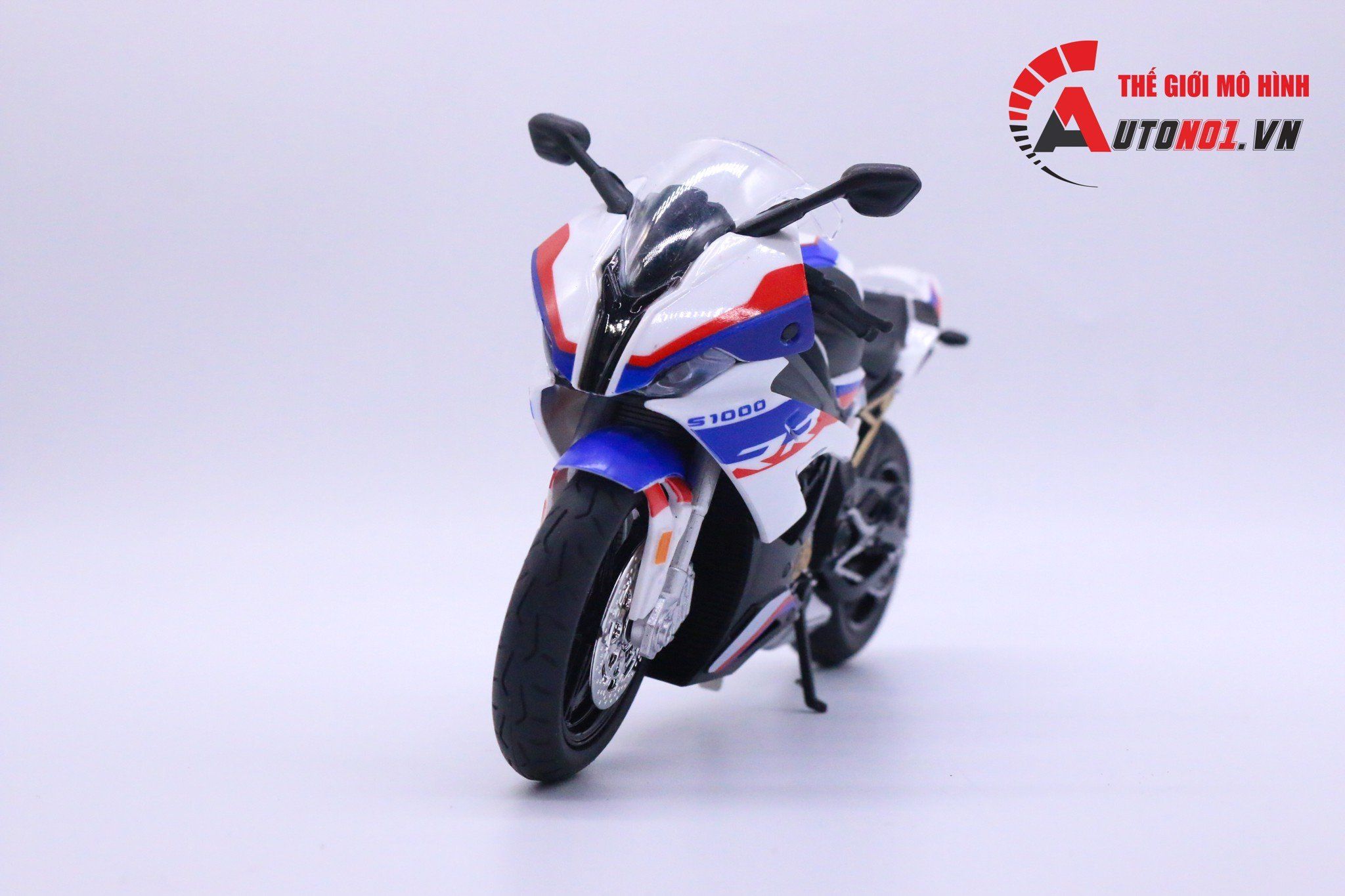 Mô hình xe Bmw s1000rr 2020 tỉ lệ 1:12 Huayi Alloy MT094