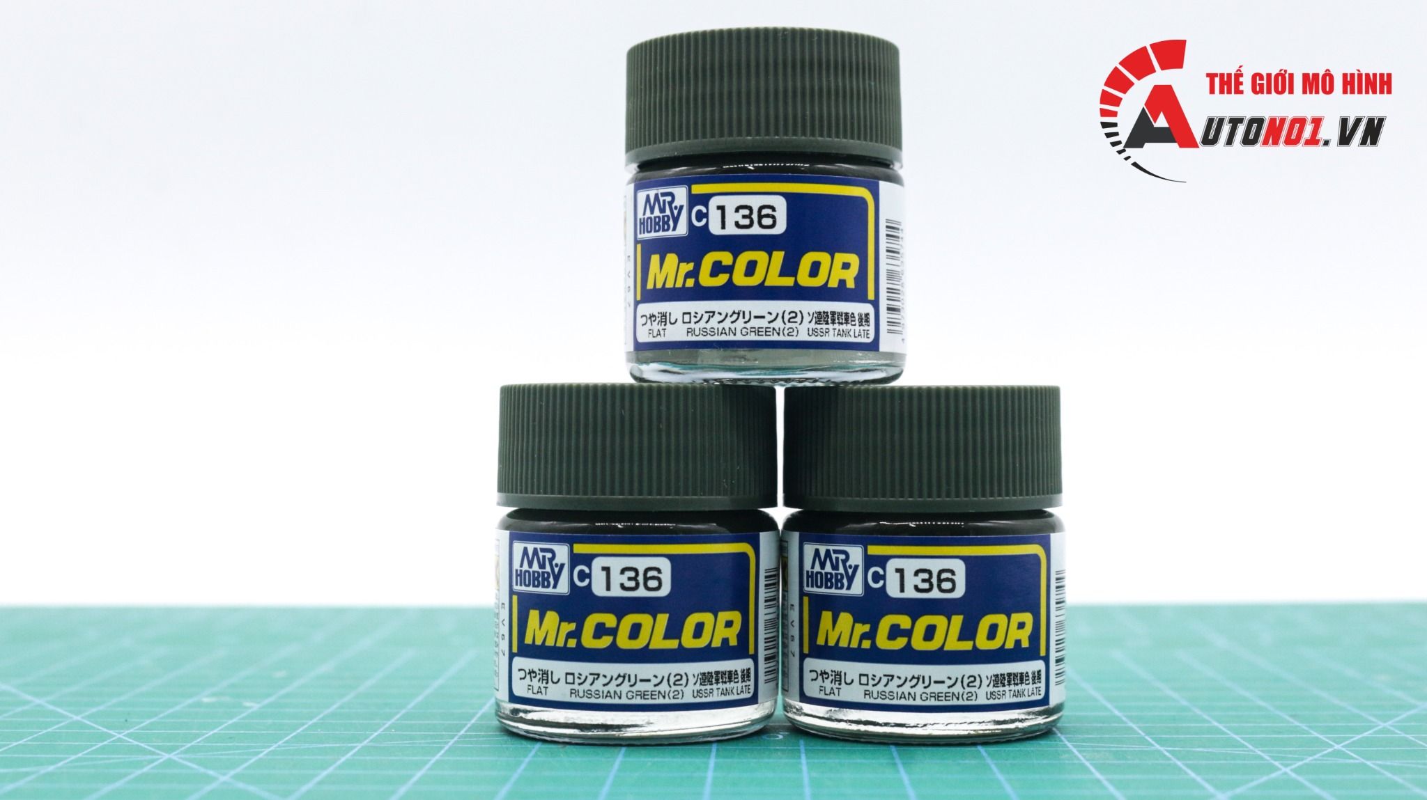 Lacquer C136 Russian Green 2 sơn mô hình màu xanh lá 10ml Mr.Hobby C136