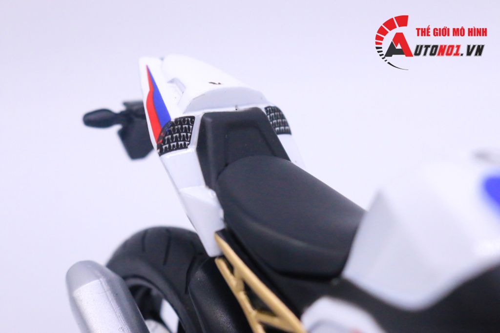 MÔ HÌNH BMW S1000RR 2020 WHITE BLUE 1:12 HUAYI ALLOY 7065