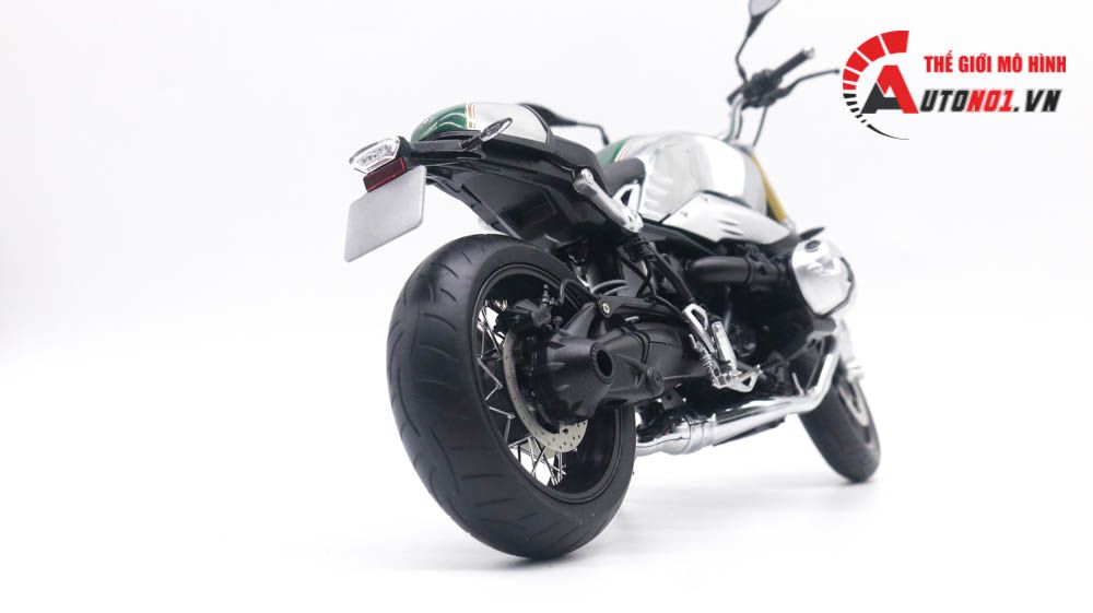  Mô hình xe cao cấp Bmw R Nine T Green Silver 1:9 Meng D230g 