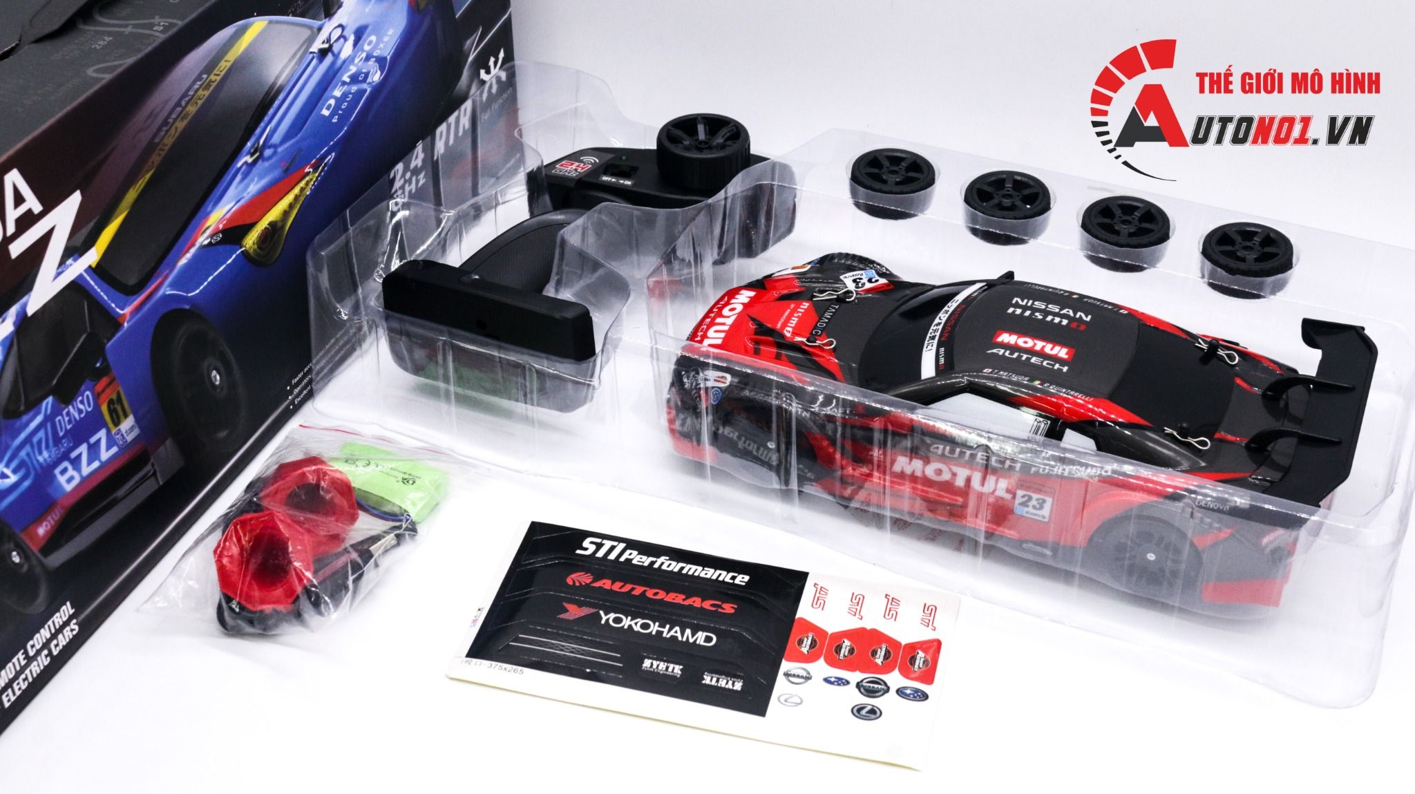  Xe điều khiển Drift 2 cầu bản nâng cấp có điều tốc , có đèn , bánh drift Nissan autech motul red model 2023 pin 7.4v 30km/h DK015 