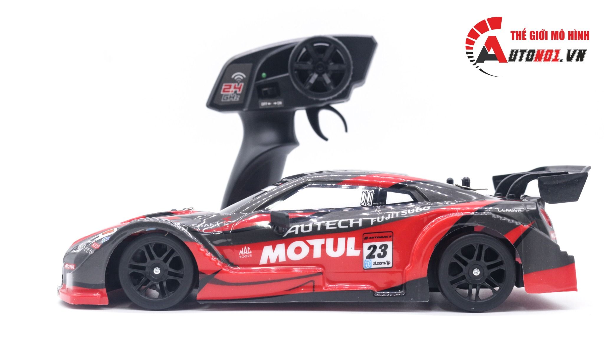  Xe điều khiển Drift 2 cầu bản nâng cấp có điều tốc , có đèn , bánh drift Nissan autech motul red model 2023 pin 7.4v 30km/h DK015 