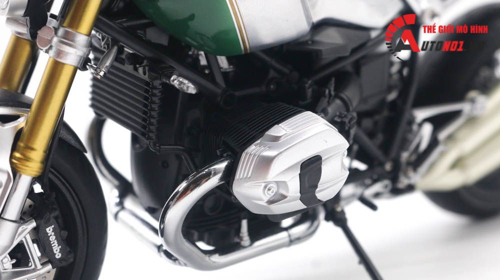  Mô hình xe cao cấp Bmw R Nine T Green Silver 1:9 Meng D230g 