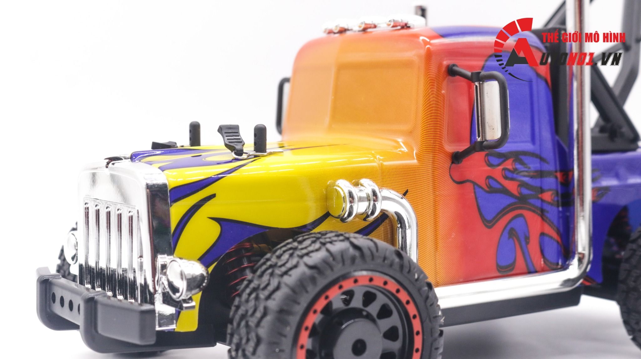 Mô hình xe điều khiển đầu kéo cứu hộ Optimus Prime J901 fire flames 20km/h tỉ lệ 1:16 deer man DK006