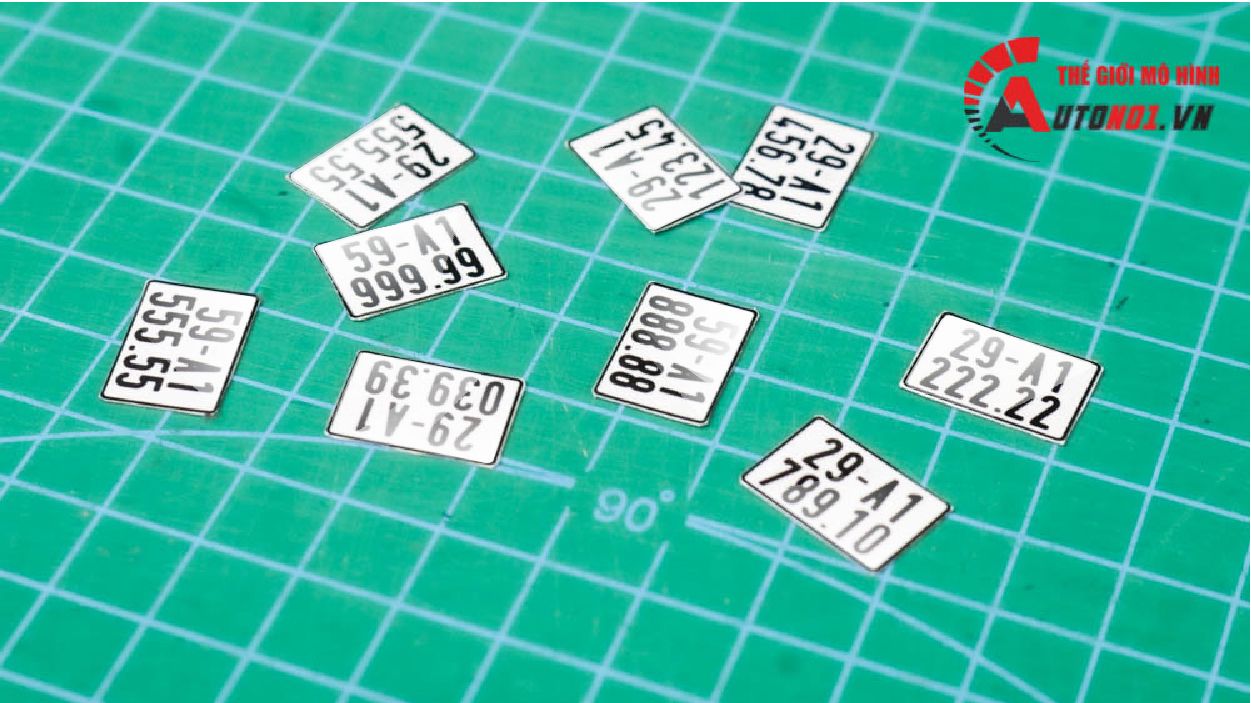 Biển số xe mô hình cho mô tô 1:12 Autono1 PK002A