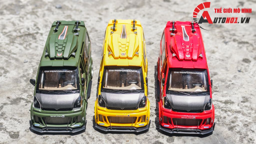 Mô hình xe Van phiên bản độ Wuling HongGuang 1:24 hộp xốp Jinlifang OT120