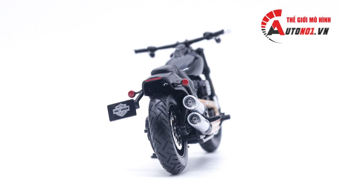 Mô hình Harley Davidson 2022 Fat Bob 114 black 1:18 Maisto 39360 MT020