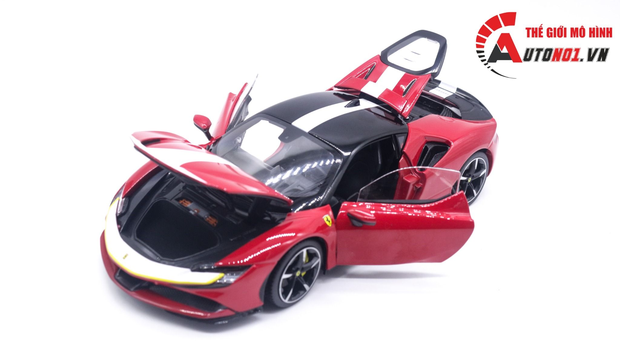 Mô hình xe Ferrari Sf90 Stradale Assetto Fiorano 1:18 Bburago 8129