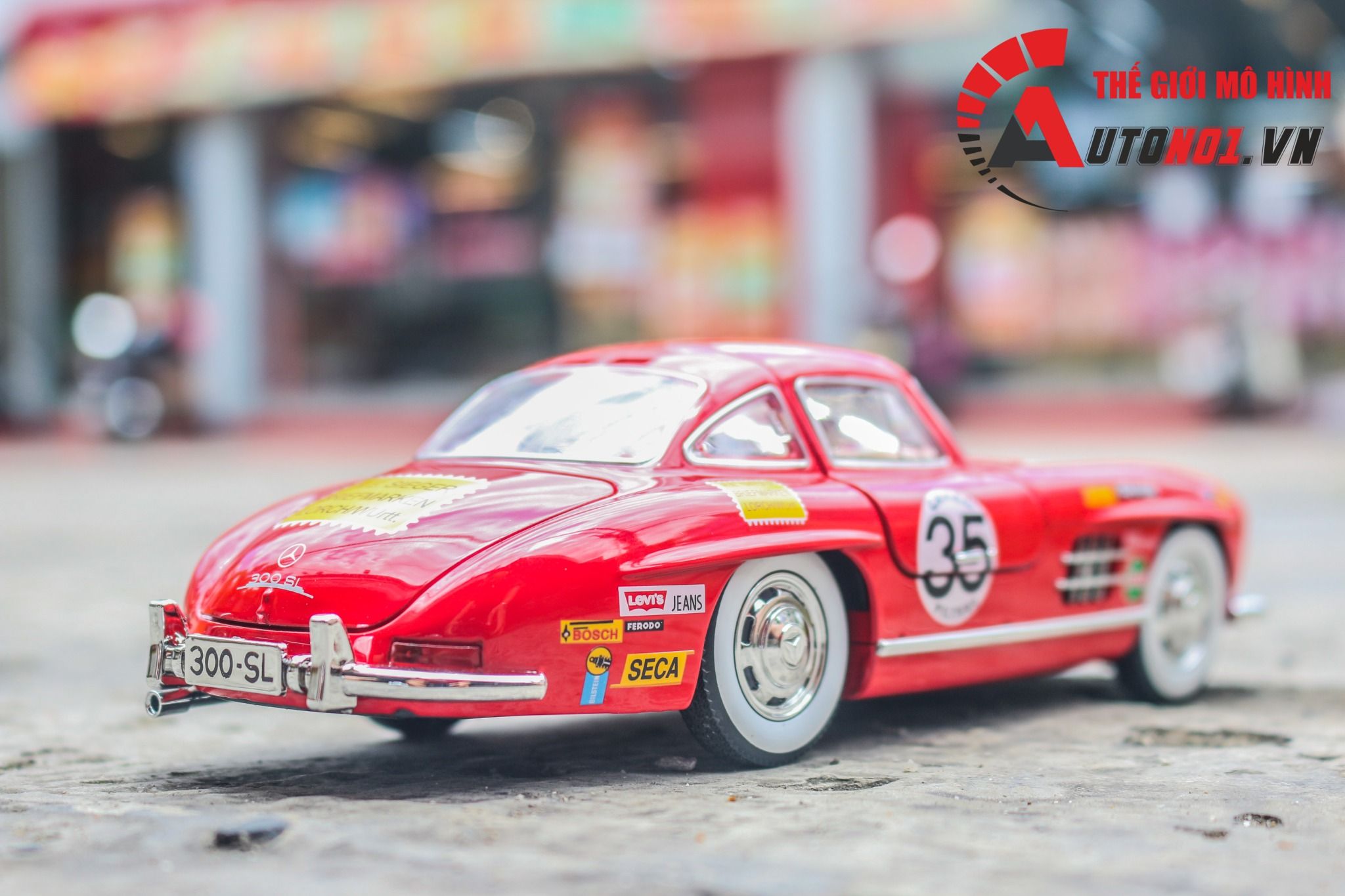 Mô hình xe Mercedes-Benz 300SL phiên bản AMG racing tỉ lệ 1:24 Jinlifang OT570