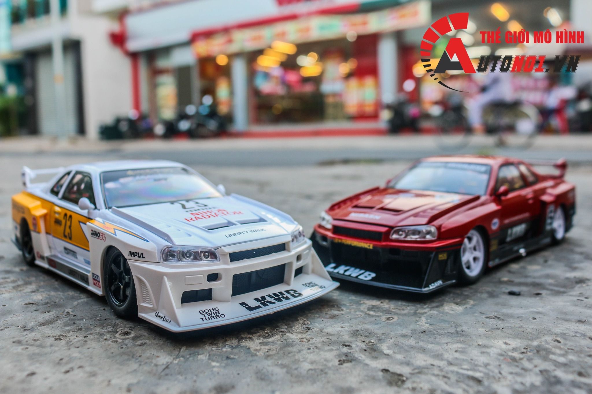 Mô hình xe Nissan S15 Skyline GTR LBWK full open - đánh lái - có đèn - âm thanh tỉ lệ 1:24 Jinlifang OT532