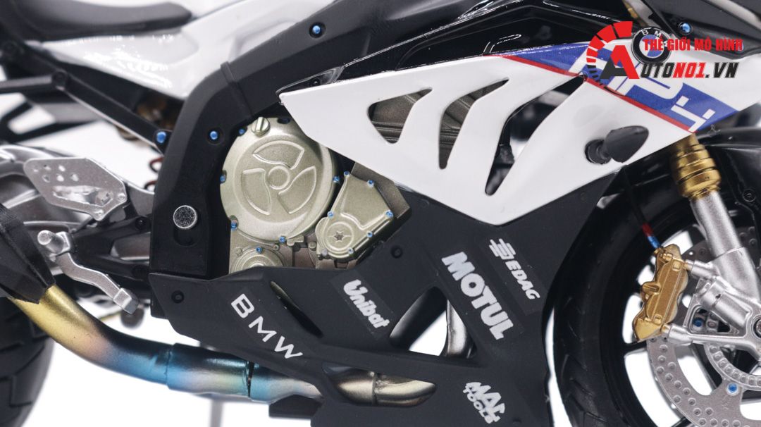  Mô hình xe độ BMW S1000RR HP4 race độ pô 1:12 Autono1 Joycity D022D 