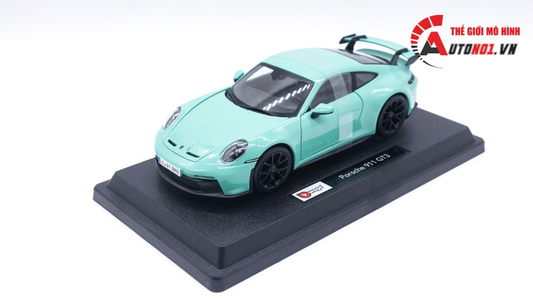  Mô hình xe Porsche 911 GT3 full kính full open có đế 1:24 Bburago OT059 