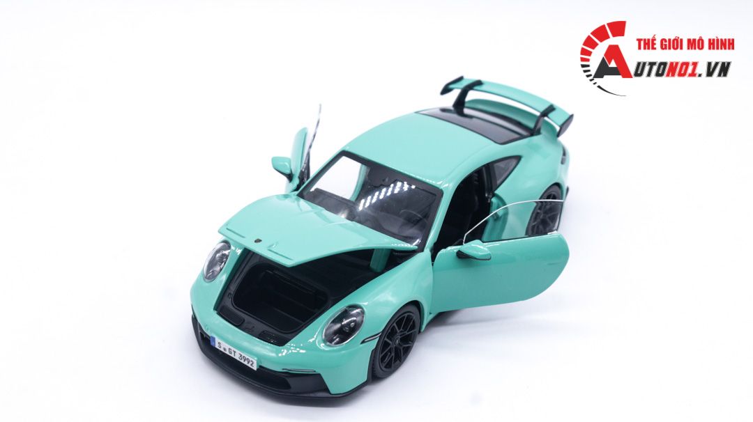  Mô hình xe Porsche 911 GT3 full kính full open có đế 1:24 Bburago OT059 