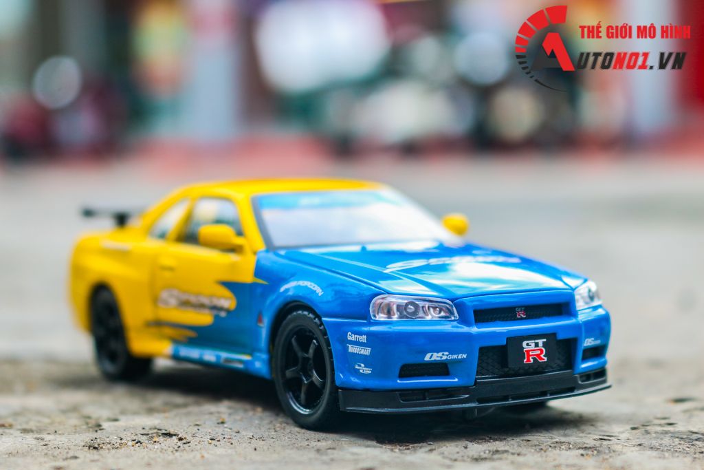 Mô hình xe Nissan GT-R R34 phiên bản racing full open tỉ lệ 1:32 JinliFang OT589