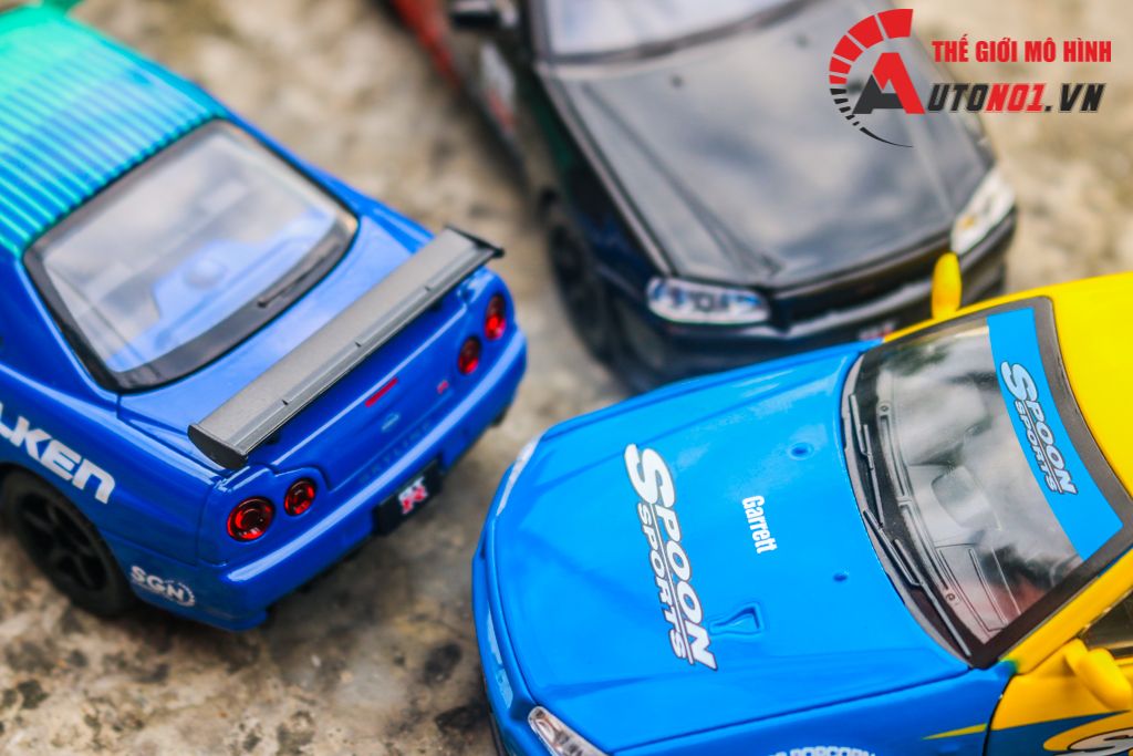 Mô hình xe Nissan GT-R R34 phiên bản racing full open tỉ lệ 1:32 JinliFang OT589