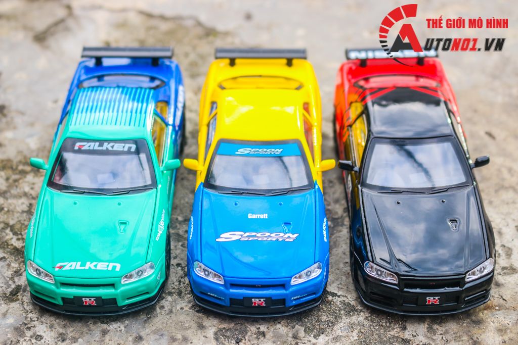 Mô hình xe Nissan GT-R R34 phiên bản racing full open tỉ lệ 1:32 JinliFang OT589