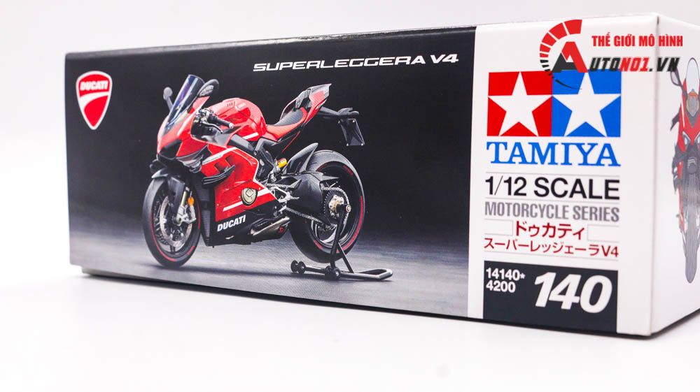 Mô hình kit Mô tô Ducati Superlegga V4 1:12 Tamiya 14140