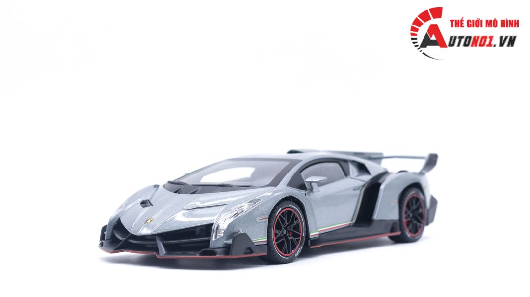 Mô hình xe Lamborghini Veneno có đèn 1:24 Chezhi OT094