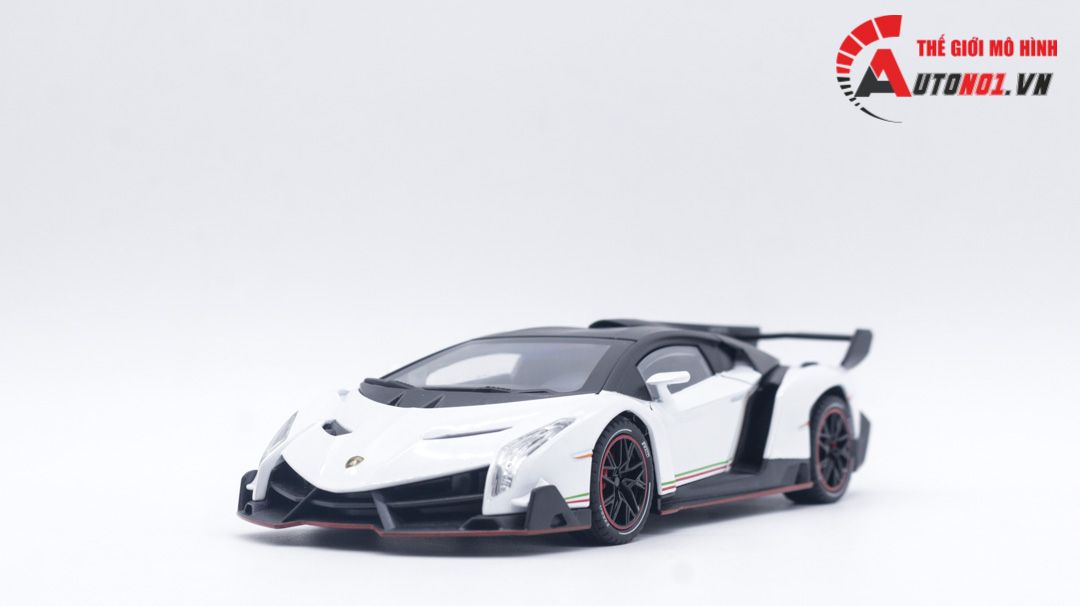 Mô hình xe Lamborghini Veneno có đèn 1:24 Chezhi OT094